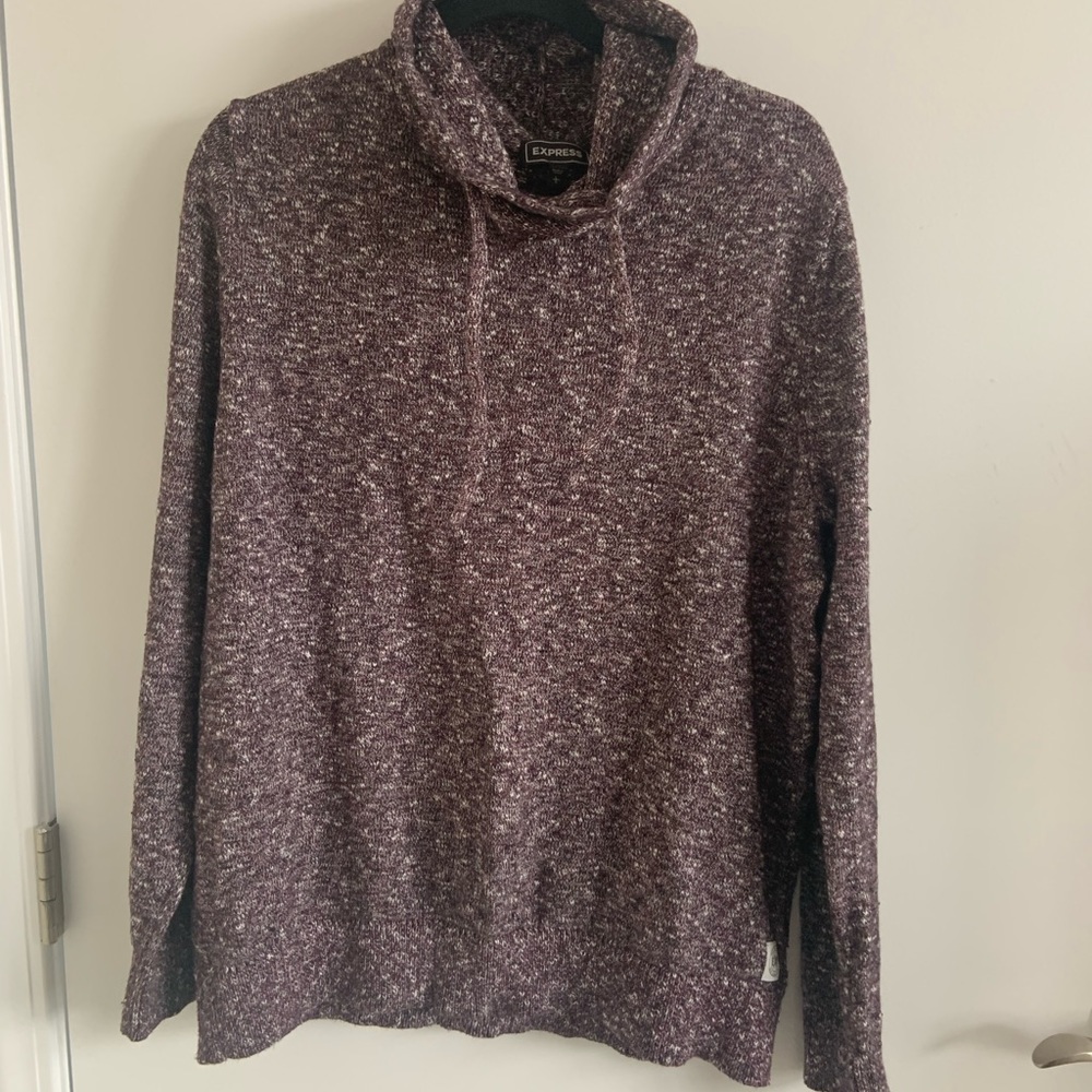 Express cowl neck knit sweater